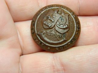 Un researched Vintage military Volunteers button Ripon Metal detecting detector 2