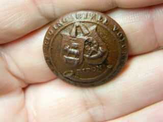 Un researched Vintage military Volunteers button Ripon Metal detecting detector 3