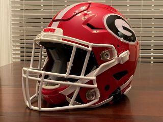 Georgia Bulldogs Game Issued Football Helmet (adult Large Riddell Speed Flex)