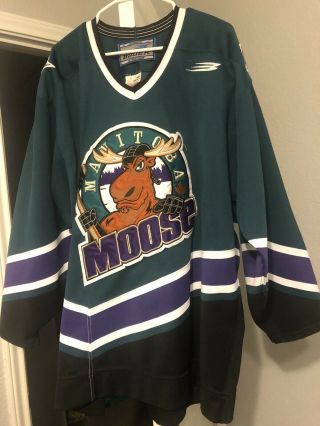 Ihl Manitoba Moose Authentic Bauer Jersey Size 52