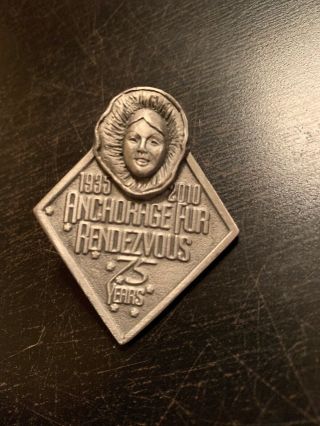 Anchorage Alaska Fur Rendezvous Rondy Collector Pin 2010 Pewter 75th Ann