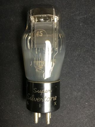 Silvertone Engraved Base 45 Amplifier Radio Vacuum Tube Nos G.  6971