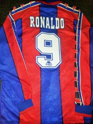 Ronaldo Kappa Barcelona Jersey 1996 1997 Shirt Inter Real Madrid Camiseta L Ls
