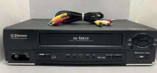 Emerson Ewv401b Vcr Video Vhs Recorder Vhs Player Da 4 Head Digital - A/v Cable