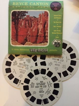 Vintage 1948 View Master Bryce Canyon National Park 3 Reel Set (16,  17,  231) A 346