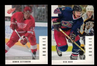 2002 - 03 In The Game Be A Player Memorabilia Complete Set 400 Nash Zetterberg Rc