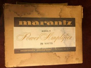 EMPTY Marantz Model 9 Power Amplifier Box With All 2