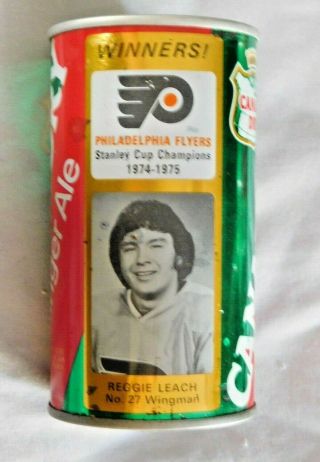 Reggie Leach Philadelphia Flyers Stanley Cup 1974 - 75 Canada Dry Soda Can