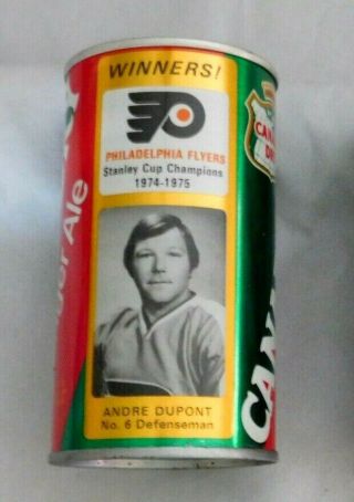 Andre Dupont Philadelphia Flyers Stanley Cup 1974 - 75 Canada Dry Soda Can
