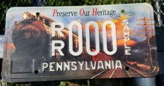 Pennsylvania Railroad Sample License Plate