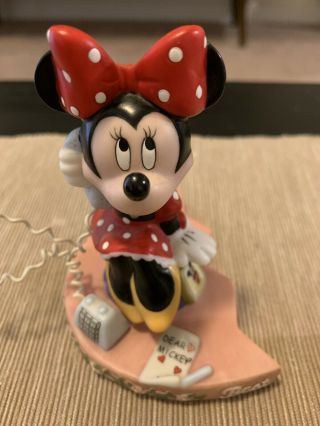 Disney Minnie Mouse On Phone Figurine Vintage 1 Piece Of 2 Piece