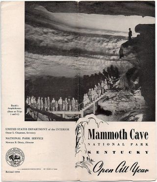 Vintage 1950 Kentucky Travel Brochure - Mammoth Cave National Park