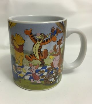 Vintage Disney Vintage Winnie The Pooh And Friends Picnic Coffee Mug Cup