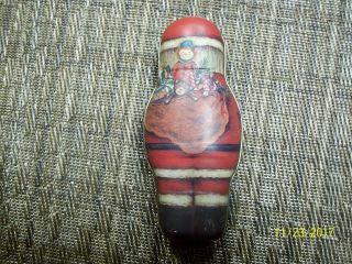 20 5 - Vintage Collectible Tin Santa Claus Ornament Candy Santa Christmas 2