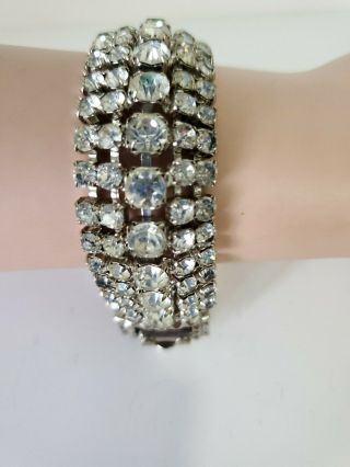 Vintage Crystal Clear Rhinestone Bracelet
