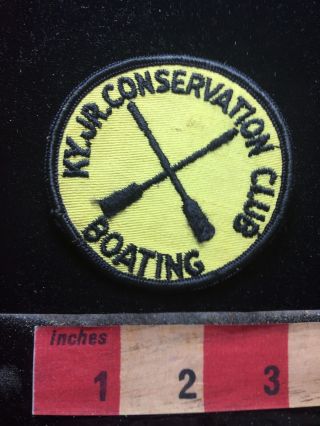 Vtg Boating - Kentucky Junior Conservation Club Patch - Boat Oars 73c4