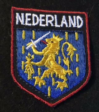 Nederland Vintage Patch Crest Netherlands Holland Souvenir Travel Ecusson