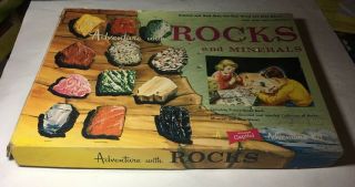 Vintage Adventure W/ Rocks & Minerals - Capitol Publishing Co 1957 With Book