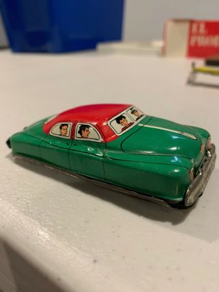 Vintage Japanese Tin Toy Friction Car 5710 3.  5in