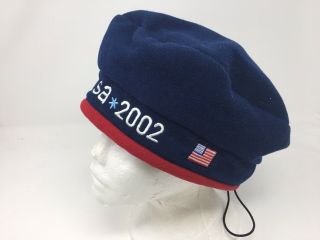 Roots 2002 Olympics Beret Cap Hat Beanie Usa Olympic Team - Blue/red (one Size)