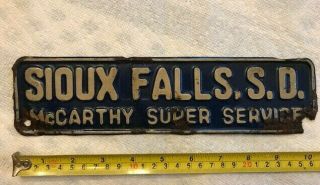 Sioux Falls South Dakota License Plate Attachment Mccarthy Service Chevy