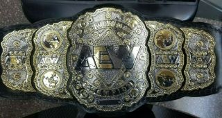 All Elite Aew Wrestling World Championship Belt Adult 4mm Zinc Plates