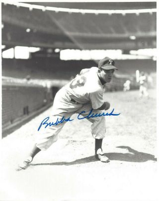 Phillies Pitcher Bubba Church Autographed 8x10 Vintage Photo