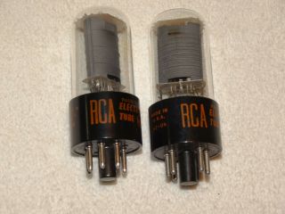 2 X 6v6gt Rca Tubes Dd Getters Very Strong Matched Pair (2 Pair Available)