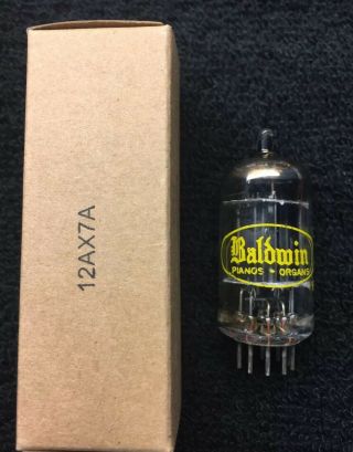 1 Nos Baldwin Raytheon 12ax7a Black Plate Audio Tube Usa 1960