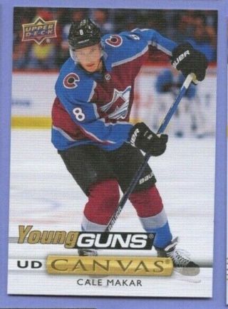 Cale Makar 2019 - 20 Upper Deck Hockey Series 1 Ud Canvas Young Guns C94 Avalanche