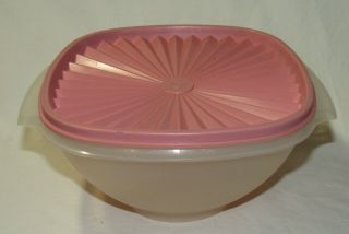 Tupperware Classic Sheer Servalier Bowl 8 Cup Container 836 - 3 With Lid Vintage