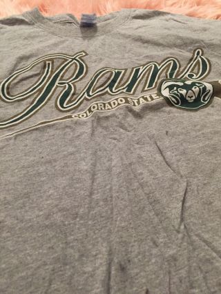 NCAA Colorado State University CSU Rams Logo TShirt ;; Men’s size XL 2
