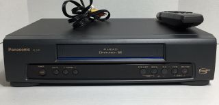 Panasonic Pv - 7401 Hi - Fi 4 Head Omnivision Vhs Vcr With Remote And Av Cables