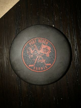 Port Huron Flags Game Puck Ihl