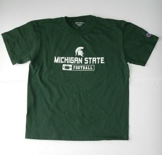Msu Football Spartans Michigan State T - Shirt Kids Boy Girl Size L Large 10 - 12