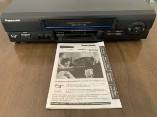 Panasonic Pv - V4611 Vhs Vcr 4 Head Cassette Recorder Player Vcr - Plus