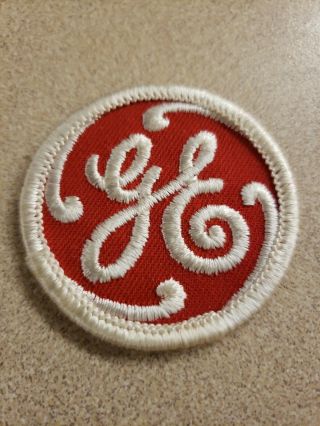 Red General Electric Ge Vintage Embroidered Clothing Patch Applique Uniform Logo