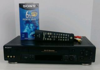 Sony Slv - N71 Hi - Fi Stereo Video Cassette Recorder Vcr With Remote & Rca 