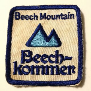 Beech Mountain Kommer Vtg Skiing Ski Patch North Carolina Resort Souvenir Travel