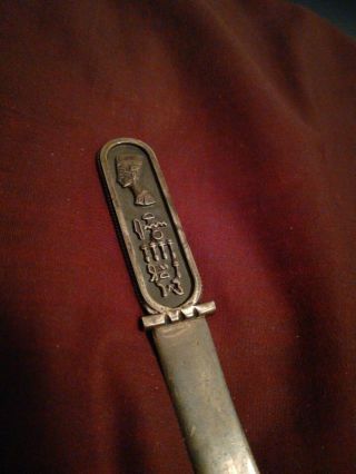 Rare Antique Vintage Egyptian Sword Letter Opener,  Possibly Sterling Silver 3