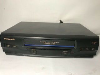 Panasonic Video Cassette Player/ Recorder Pv - V4520 Vcr Plus 4 Head Hi - Fi Stereo
