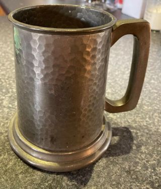 Vintage Pewter Tankard Beer Mug The Last Drop Glass Bottom Made In England
