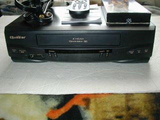 Quasar Vhq - 41m Vcr Player/ Recorder Vhs,  Av Cable,  Remote,  Movie
