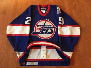 Tim Cheveldae Winnipeg Jets Ccm Authentic Jersey Ultrafil Nhl Center Ice M Sz 48