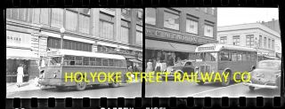 Holyoke Street Ry Co 2 Negatives Bus 77 On Fairview Line & Bus 29 On Chicopee