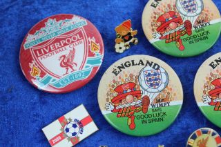 22 x Assorted FOOTBALL Related Lapel / Pin BADGES Inc Vintage,  Enamel,  Liverpool 2