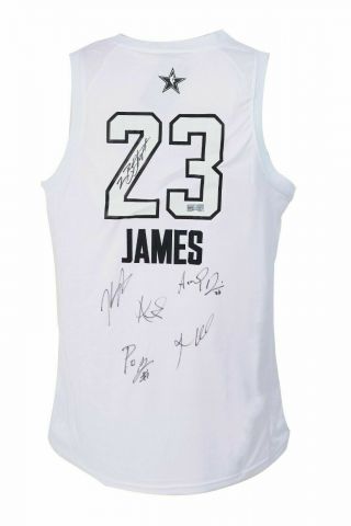 Nba 2018 All Star Team Lebron James Autographed Jersey,  Durant Westbrook