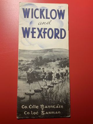 Wicklow And Wexford Ireland Vintage Brochure 1947 1940s