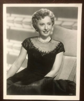 Vintage Barbara Stanwyck Photo Modeling Smiling Wearing A Dress