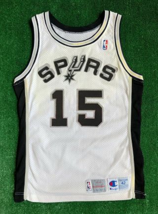 1993/94 Vinny Del Negro San Antonio Spurs Game Worn Champion Nba Jersey Size 42